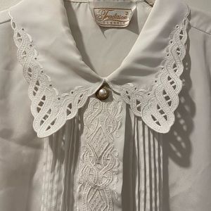 White Peter Pan collar Blouse